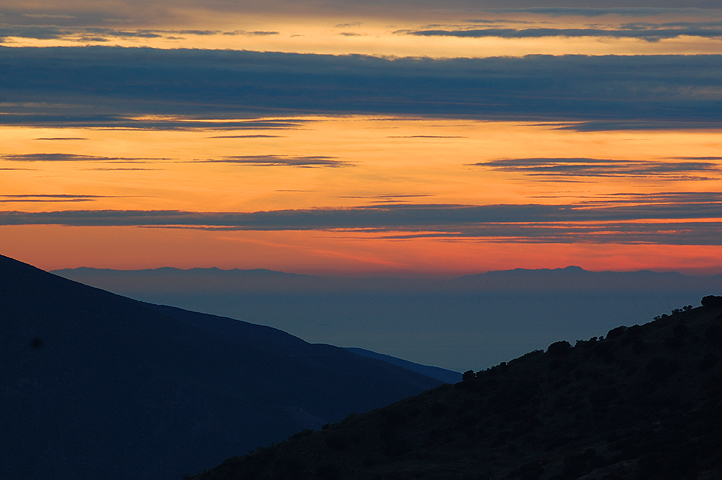 ... y algunas tardes incluso las montañas Rif de Marruecos